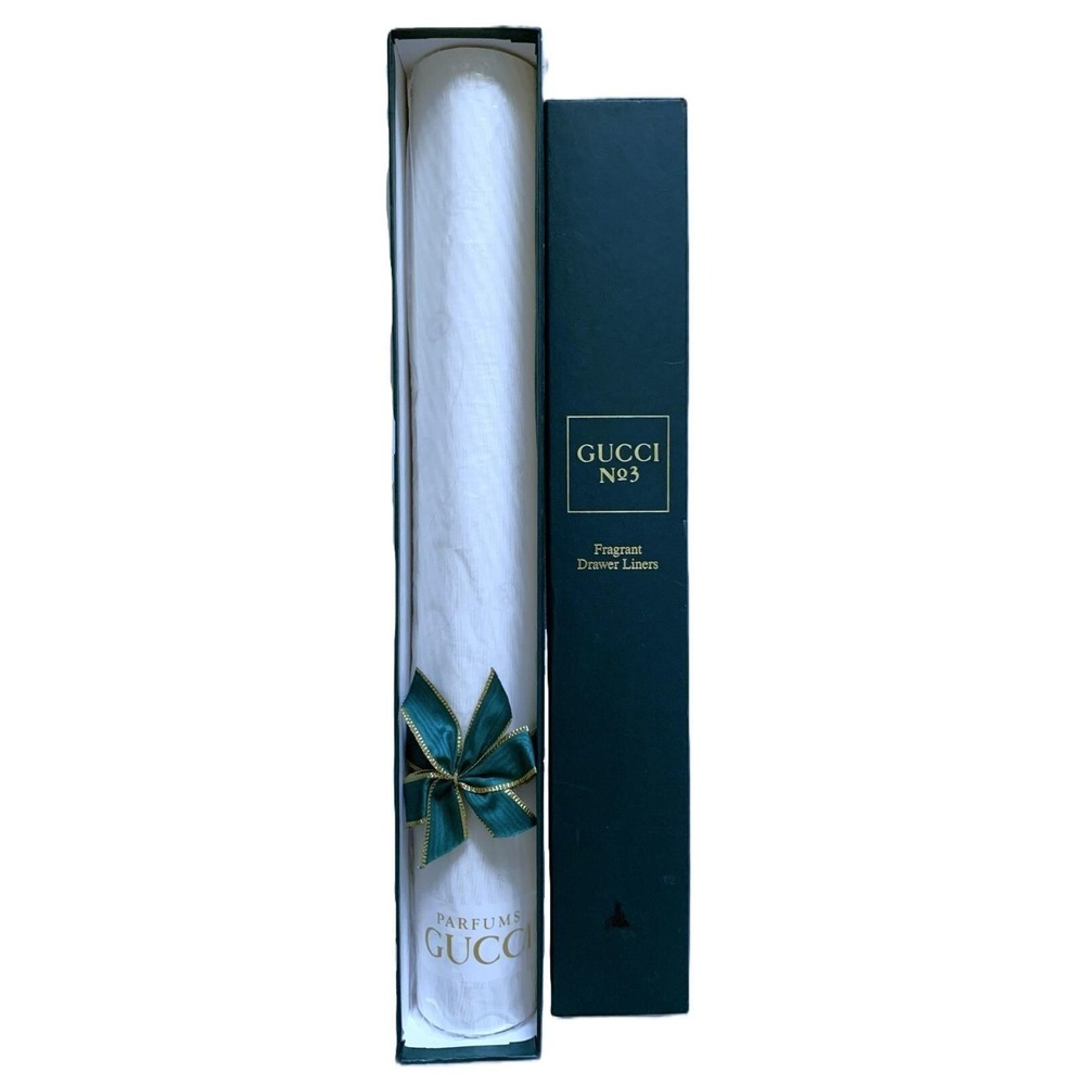 Vtg GUCCI Parfum No. 3 Scented Fragrant Drawer Liners 6 Sheets 18 x24 NOS in Box